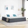 Storage Bed with Mattress Dark Gray 200 x 200 cm Velvet