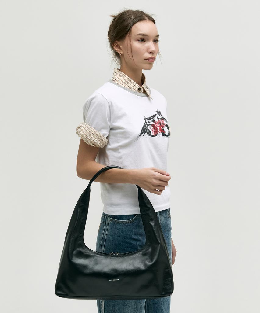 Margesherwood Hobo Large_Black Glossy Plain