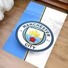 1pc Manchester City Football Club Print Area Rug - Soft,Washable Non-Slip Indoor Mat for Office Chairs,Living Room,Home Office Decorative Rug