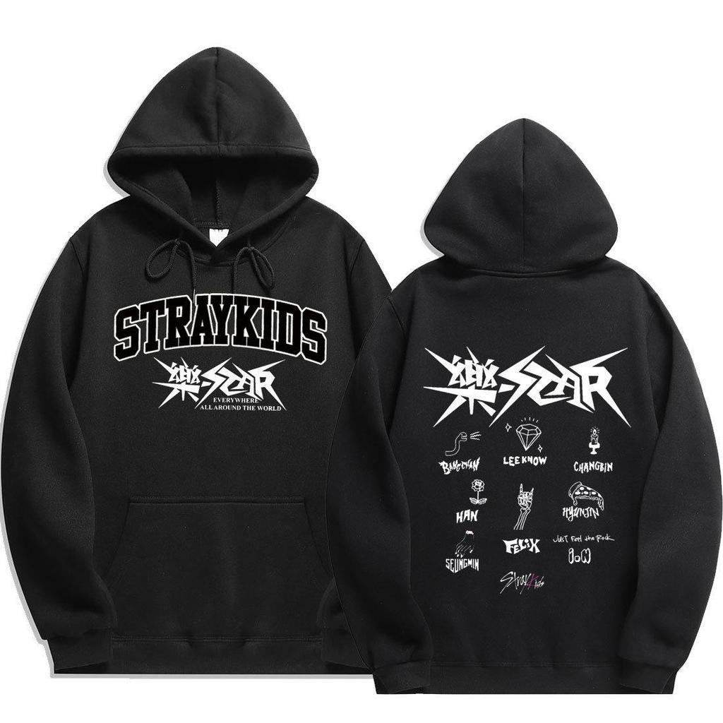 Stray Kids Hoodies Sweatshirts Women Men Cartoon Hoodie Sweatshirt Unisex Cute Printed Cheer Streetwear Coats Tops Pullovers