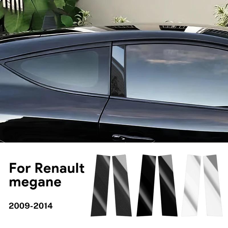 B Pillars Sticker For Renault Megane Hatchback 2009 2010 2011 2012 2013 2014 2015 Carbon Fiber Pattern Car Window Pillar Posts.