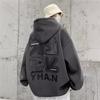 Men's Oversized Graphic Hoodie Hip Hop Style Long Sleeve Pullover Sweatshirt