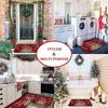 2pcs Christmas Kitchen Area Rug Durable Entrance Welcome Floor Mat for Balcony Corridor Long Rug for Home Decoration