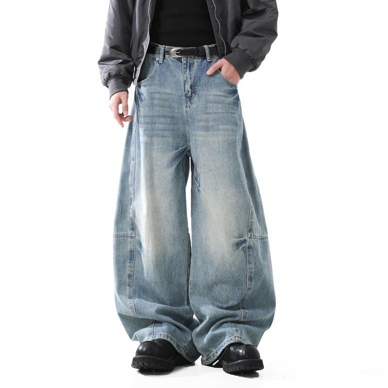 

Унисекс Ретро Потертые Широкие Джинсы-Сабли – Новый Летний Дизайн, Свободный Крой, Универсальные Длинные Брюки Triple Extra Large