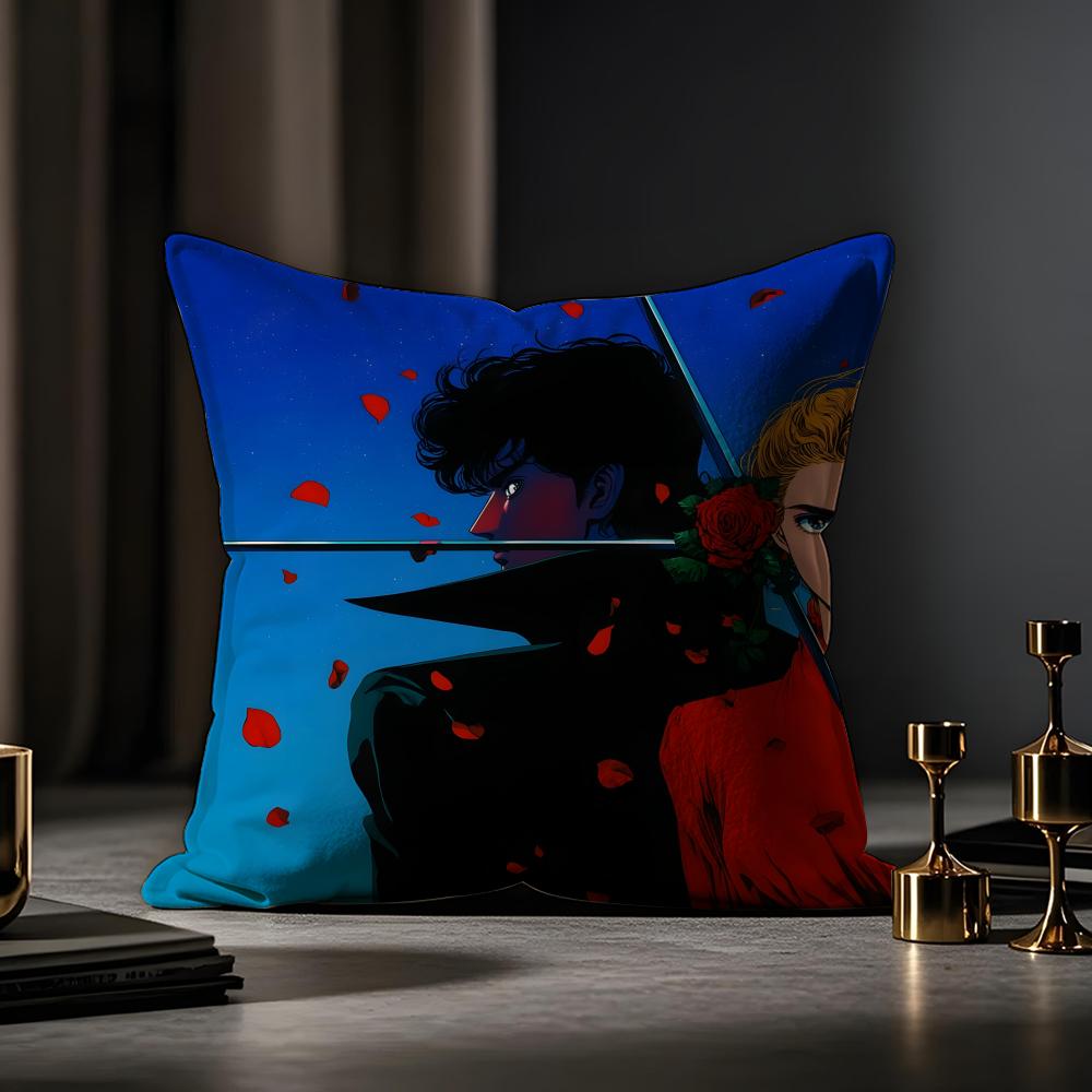 Dead For Love Cushion Cover Anti-dustmite Pillowcase Invisible Zipper Silky Short Plush Sofa Cushion Cover