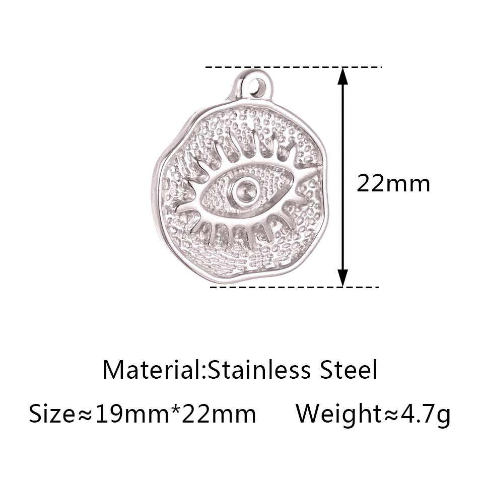 3 Stück Edelstahl Goldfarben Beschichtet Strassstein Blaues Böses Auge Anhänger Halskette Armband Ohrring DIY Schmuckherstellung Zubehör