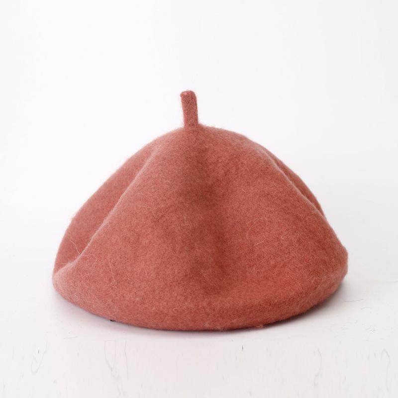 Beret Autumn Winter Lady Pumpkin Bud Hat Casual Wool Warm Hat