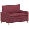 Sofa Burgundy 126 X 81 X 87.5 Cm Fabric