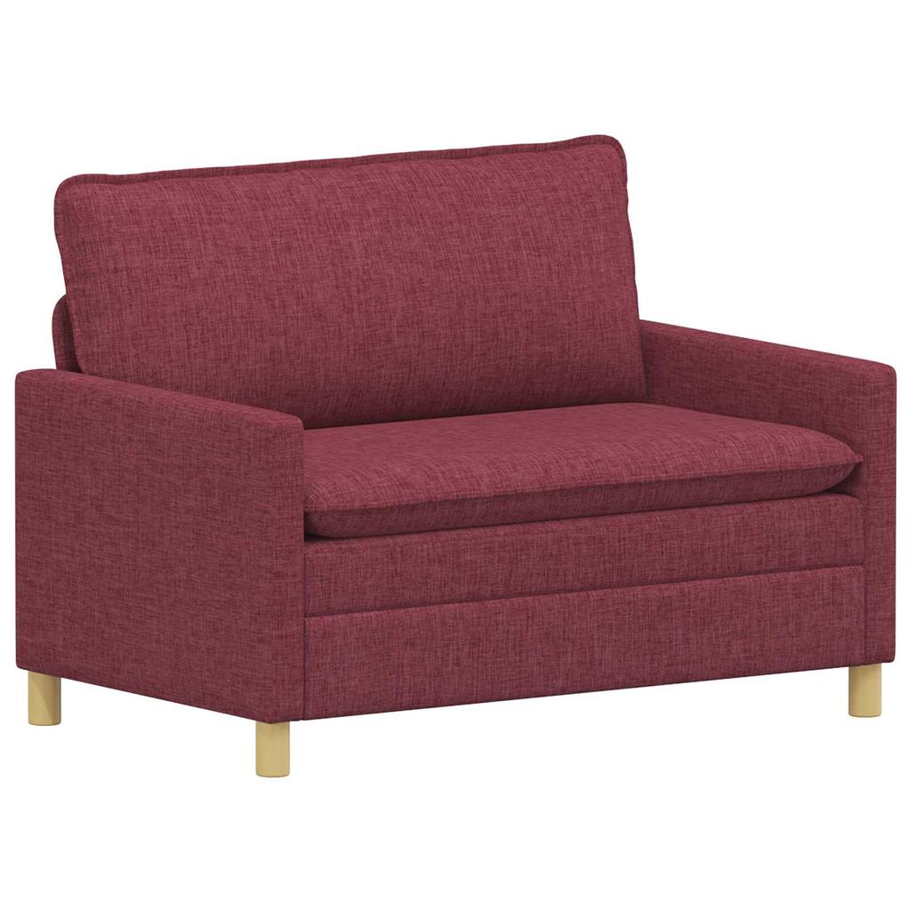 Sofa Burgundy 126 X 81 X 87.5 Cm Fabric
