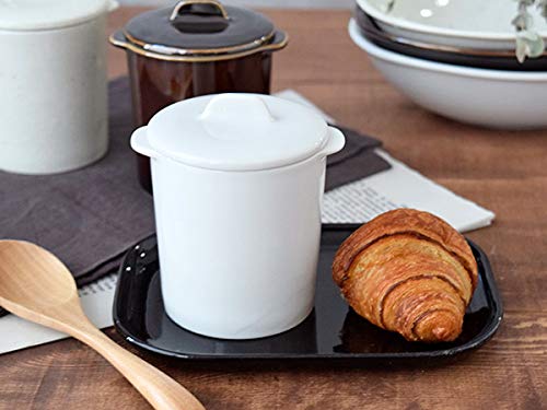 Nádobí East Chawanmushi Japonská kavárna ve stylu Japonekotto s víkem Sada 2 napařovací mísy Cocotte Polévka Cup Dezert Cup Set 2 s (Bílá, víko)