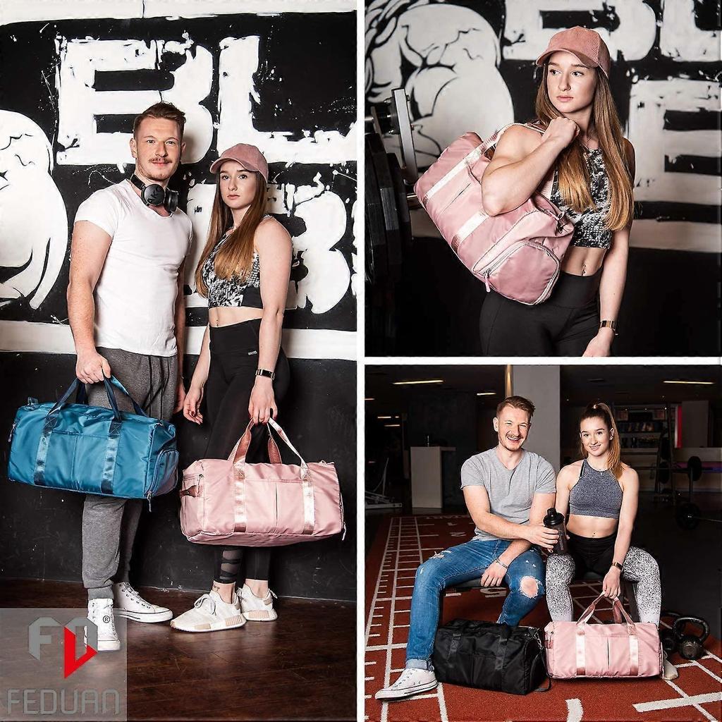Original Sports Bag Women Men Waterproof with Shoe Compartment Wet Compartment and Shoulder Strap Travel Bag Swimming Pool High Quality Fitness Gym Ha