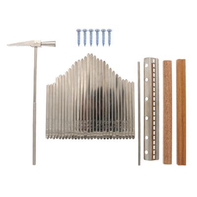 Diy 21-tone Kalimba Keys Tines Parts Set Thumb Piano Shrapnel Wood Tuning Hammer Musical