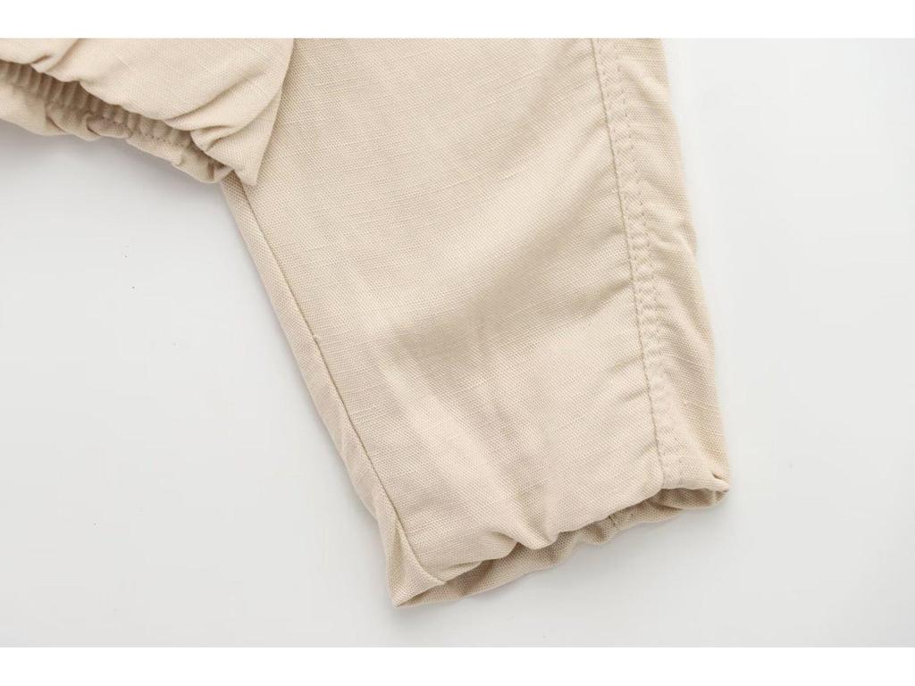 2025 Spring Women's European & American Style Linen Blend Bomber Jacket