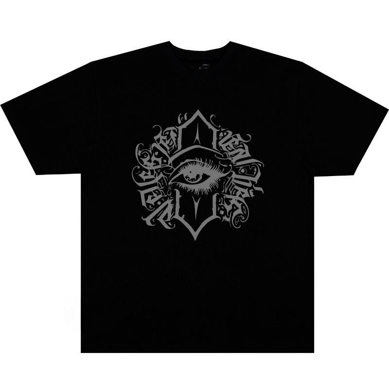 

New Ins Fashion Brand Dark and Gloomythemed Printed Shortsleeved Tshirt for Both Men and Women Hiphop Style S