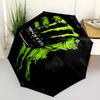 Monster Energy LOGO Print Automatic Umbrella, 8 Rib Iron Frame, Plastic Handle, Suitable for Outdoor Travel &Daily , Ideal Gift