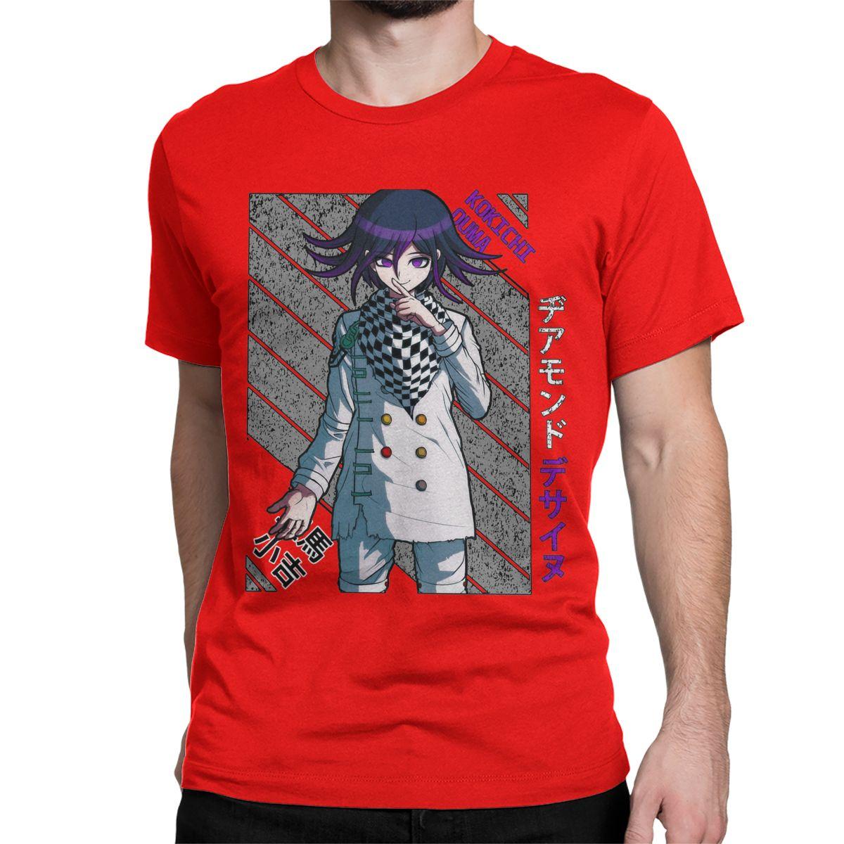 Кокичи Ома V3 Японский Аниме Мужская Женская Футболка Danganronpa Футболка С Коротким Рукавом Круглый Вырез Футболка 100% Хлопок Подарок Топы S