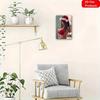 Sweet Beauty Metal Wall Art 8x12 Inch, Modern 2D Iron Decor with Pre-Drilled Holes, Vibrant Print for Home Office
