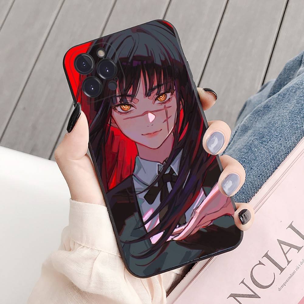 Amine Girl Mitaka Asa Chainsaw Man Phone Case For IPhone 16 15 8 7 6 6S Plus X SE XR XS 14 11 12 13 Mini Pro Max Mobile Case