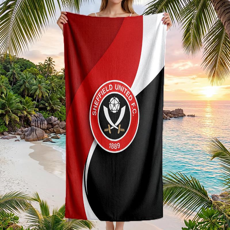 Asciugamano da Spiaggia Sheffield United Football Morbido Microfibra Asciugamano Estivo Asciugatura Rapida Assorbente per Spiaggia Piscina Viaggio