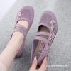 Cloth shoes spring and autumn flying mesh shoes in the elderly pedal flat mother shoes