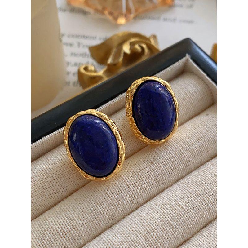 Earrings Best Selling Fall and Winter Fancy Retro Lapis Lazuli