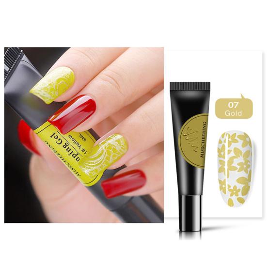 Estampado Impresión Gel Pintado Plantilla Semipermanente Remojable Esmalte de Uñas Nail Art