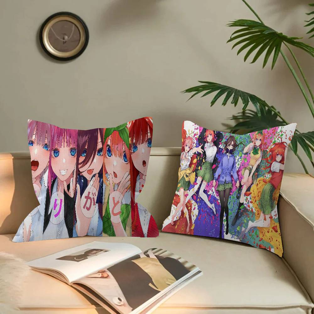 Anime The Quintessential Quintuplets Pillow Gift Home Office Decoration Bedroom Sofa Car Cushion Cover case 45x45