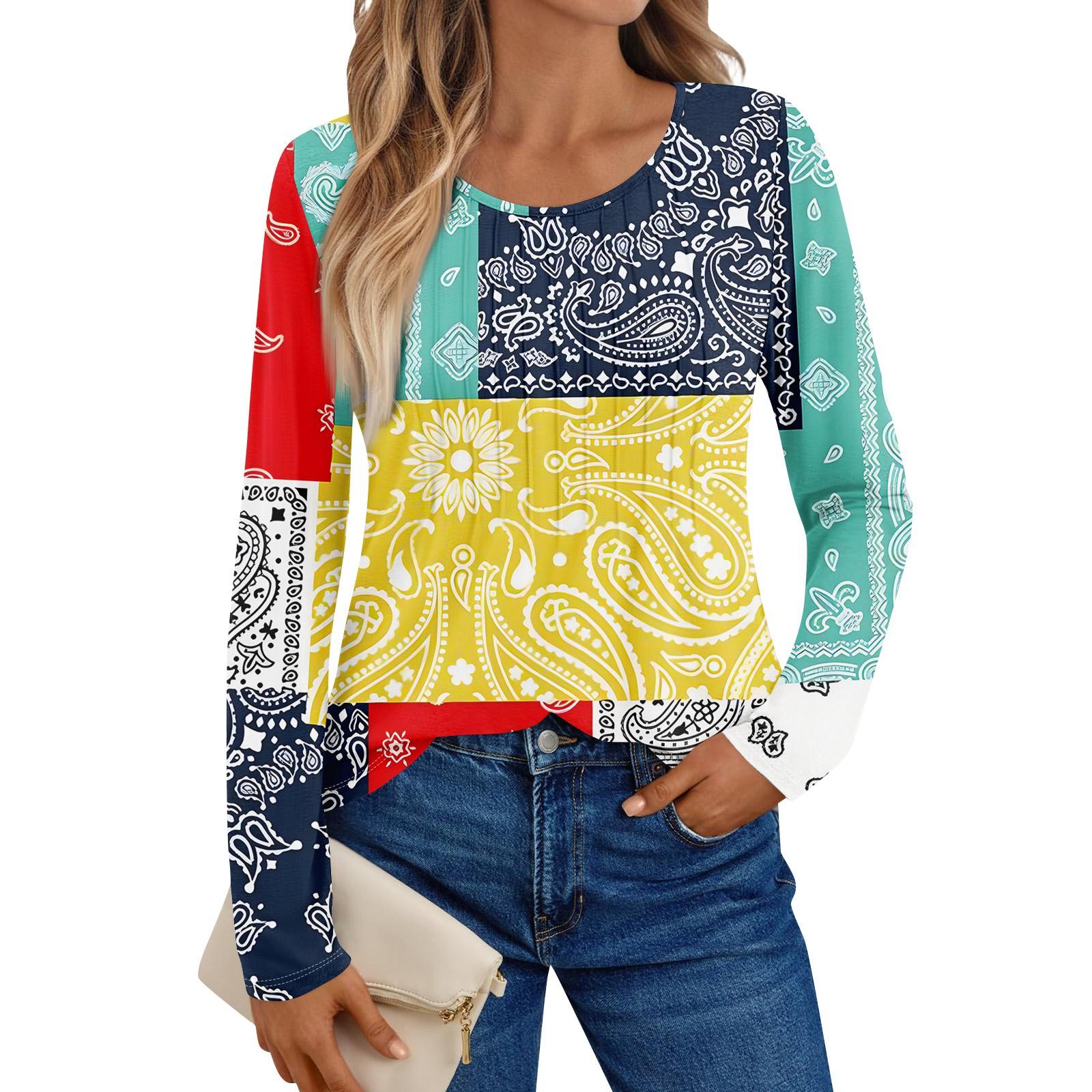 

Женские рубашки с длинным рукавом, графические футболки, повседневные базовые топы, пуловеры XL жёлтый