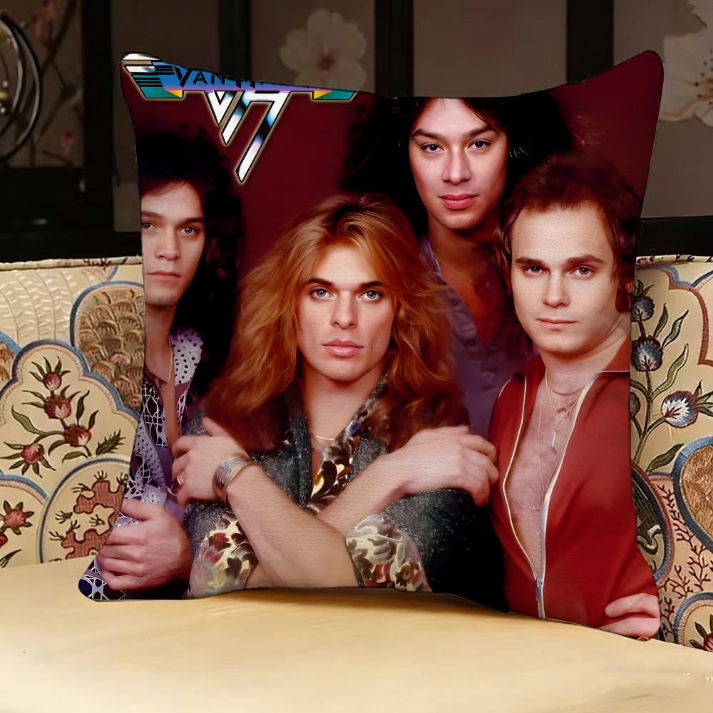 Van H-Halen Rock Band Pillow Case Pillowcase, Double-sided Printed, Sofa Cushion, Bedroom Headboard Pillow