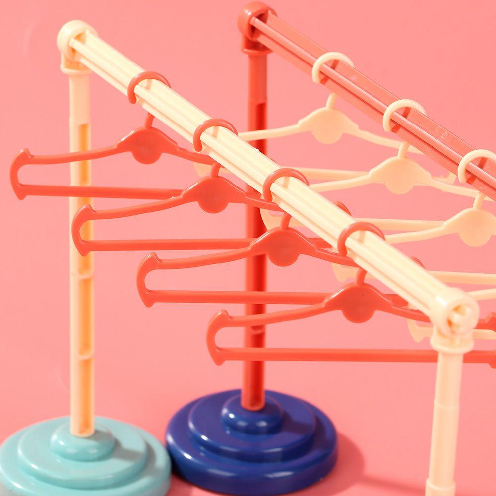 1/8 1/12 Dolls Kids Toy Dollhouse Furniture Garment Organizer Hangers Clothes Rack Doll Accessories