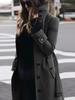 2024 Autumn/Winter Plus Size Women's Woolen Coat, Single-Breasted with Multi-Button Collar