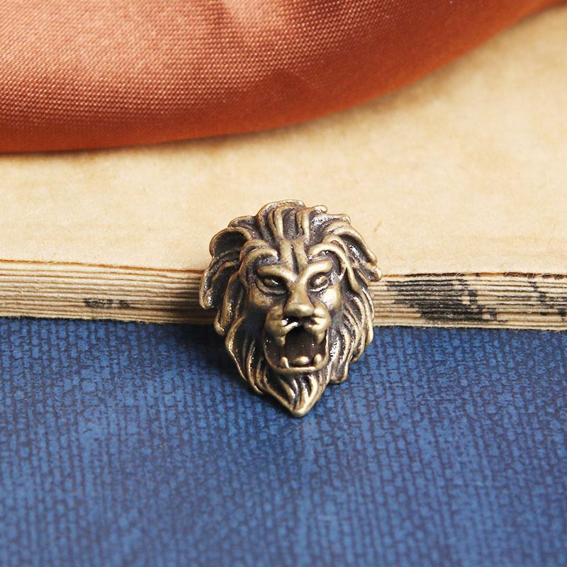 Pure Brass Lion Wealth Cloth Buckle Lion Head DIY Leather Decoration Buckle Bag Metal Buckle Accessories Wholesale