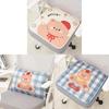 Cartoon Bear Cushion Cover With Breathable Summer Ice Silk For Office Chair And Car Seat Comfort