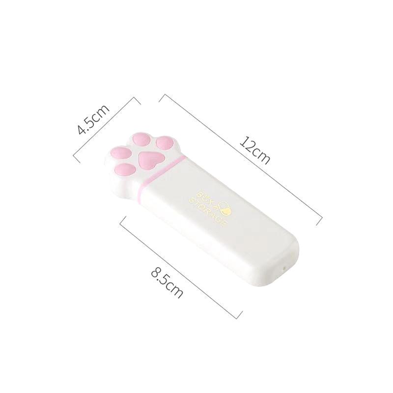 

1/2Pcs Cartoon Portable Cat Paw Medicine Box Outgoing Pill Capsule Storage Box Multi-Purpose Compartment Storage Medicine Box
