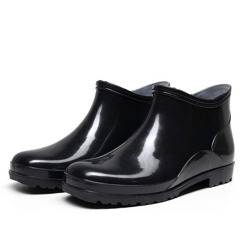 Herren kurze Wasserschuhe große Größe Regenstiefel Baustelle kurzer Schaft niedrig geschnitten rutschfest verschleißfest Arbeitsschutz wasserdichte Schuhe 46 48 50