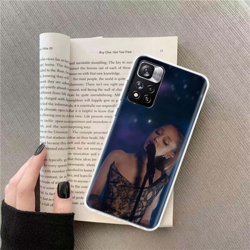 

Ariana Grande Phone Case For Redmi Note 13 12 Pro Plus 14 15 Pro 5G 11 11T 11E 11S 10 Pro 10S 9 9S Cover Cell Clear TPU Capa Cas Redmi Note 12 5G