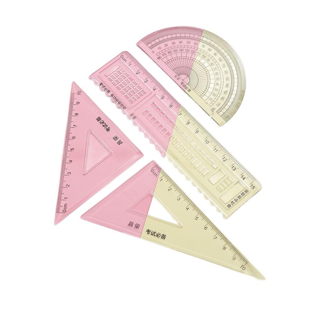 12-Piece Exam Stationery Set: Triangle Ruler, Compass, Pens, Pencils, Answer Sheet Pen