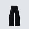 Pantaloni Cargo da Uomo BeatStreet alla Moda con Tasche Multiple e Laccetti, Stile di Nicchia Funzionale High Street con Cintura, Gamba Larga Leggermente Svasata, Pantaloni Lunghi