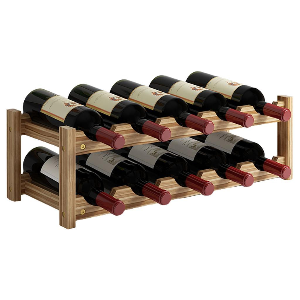 2/3/4 Tiers Wooden Wine Racks Home Bar Party Display Glass Holder Shelf Decoration Red Wine Storage Rack Stand Organizer