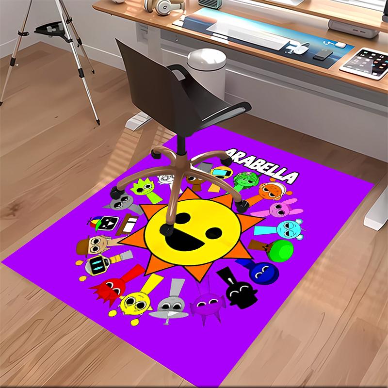 Custom personalization Sprunki themed Print Area Rug - Soft, Washable Non-Slip Indoor Mat,Living Room,Home&Office Decorative Rug