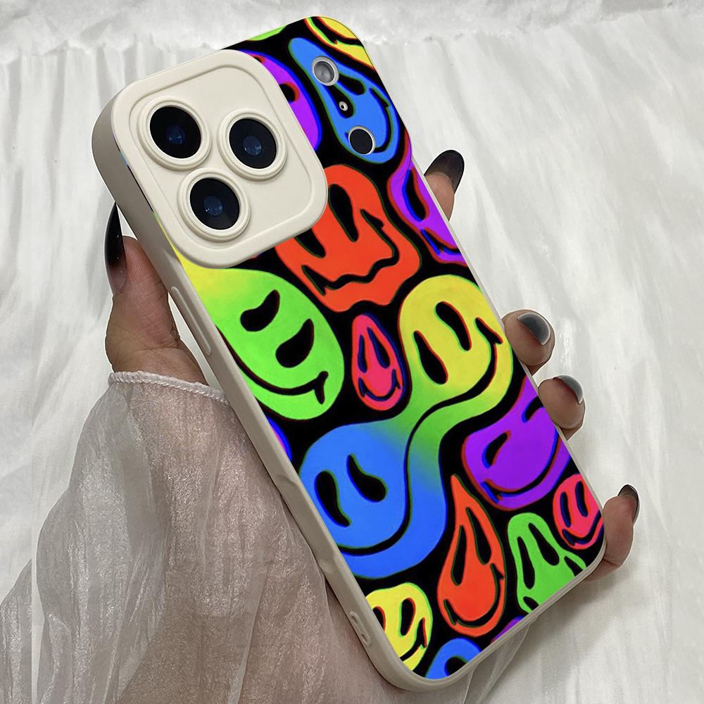 M310 Color Art Lovely Smiley Angel Eyes Soft Phone Cases for iPhone Samsung Galaxy Xiaomi Rdemi Huawei Honor Infinix Realme OPPO Vivo All Model Case