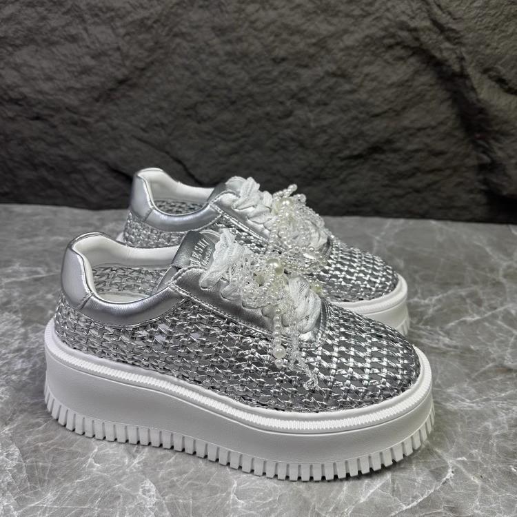 [Fanfna] Thick-soled hand-woven mesh women's summer 2025 new Roman women's shoes soft-soled light casual shoes