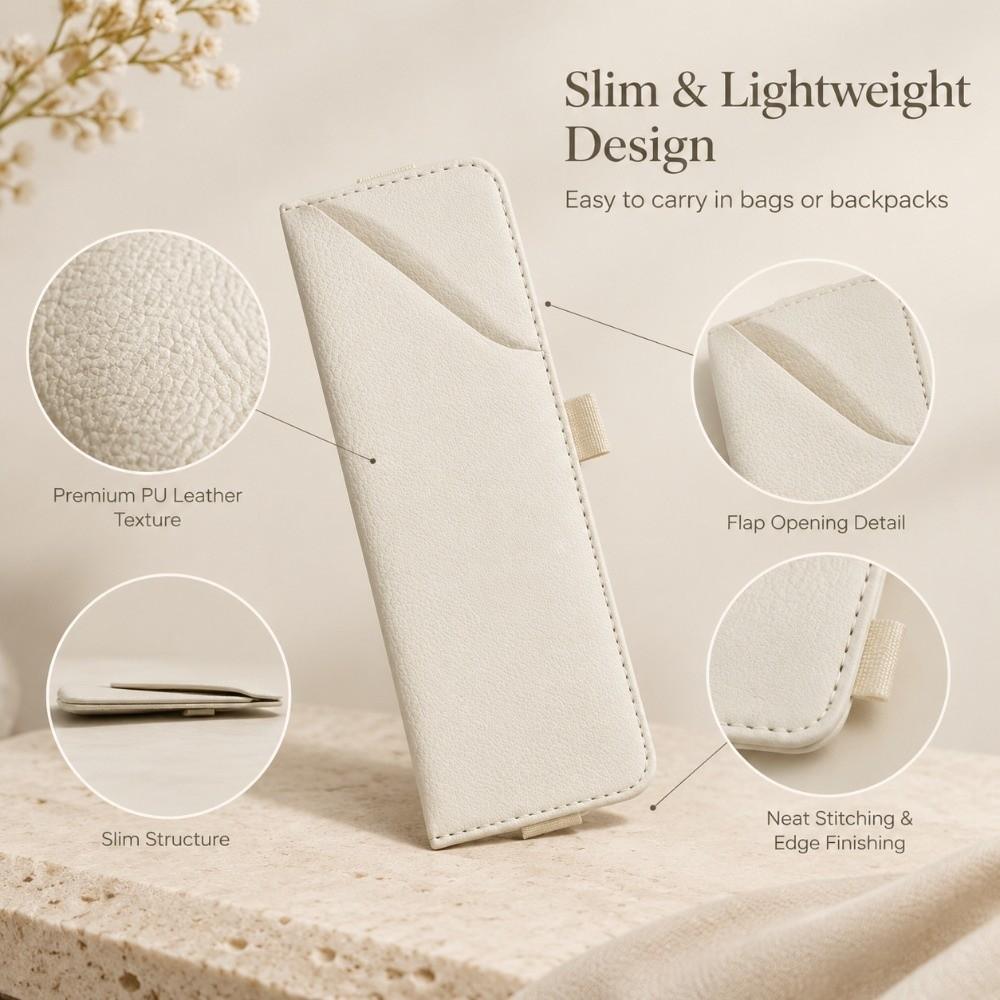 with Elastic Band Eyeglasses Holder PU Leather Pencil Pouch Journal Planner Notebook