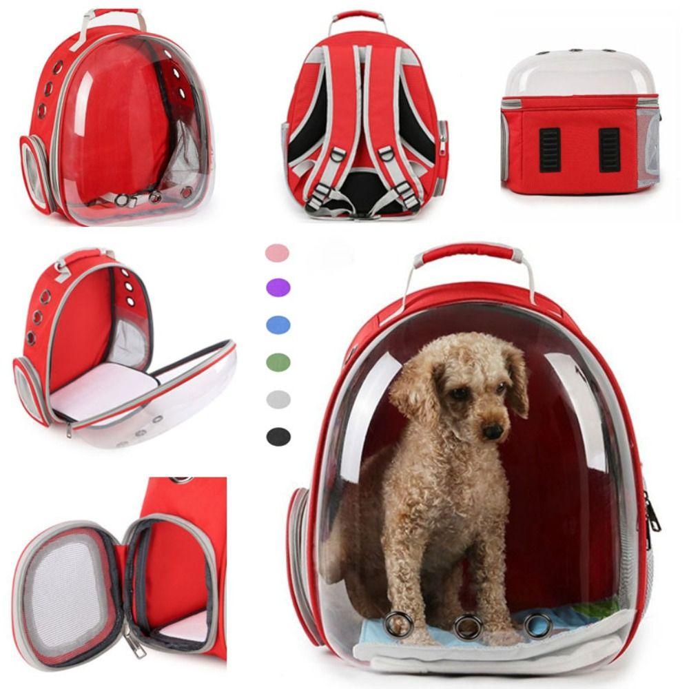

Outdoor Cat Carrier Bag Breathable Backpack New Pet Supplies Small Dogs/Cats рожевий