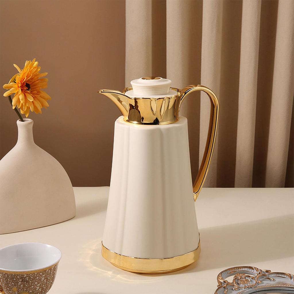 1000ML Arabic Insulated Thermal Coffee Carafe with Glass Liner Portable Vacuum Pot for Home Use Household Ornament Kettle