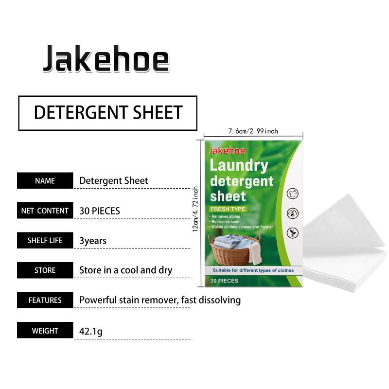 Boxed 30 Pcs Laundry Tablets Concentrated Washing Powder Laundry Machine Clothing Strong Cleaning Sheets Detergent,Fresh Scent