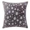 1pcs Luxury Christmas Cushion Pillow Covers Silver Snowflake Print Soft Plush Decorative Pillowcase for Home Sofa Holiday Decor