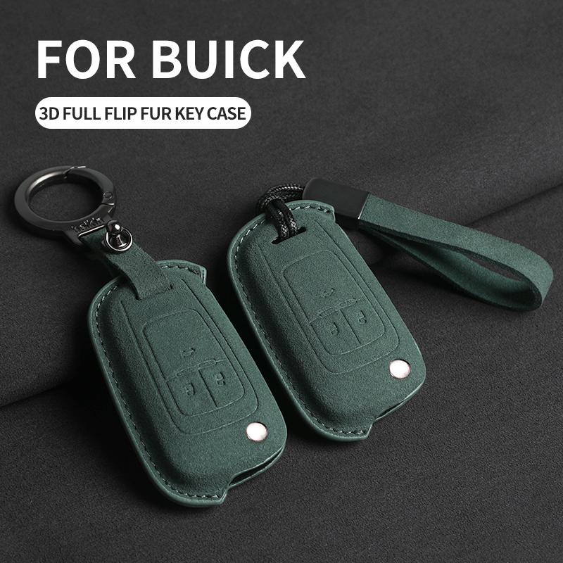 Suede Car Key Case Cover Shell Fob For Buick Encore Envision Gl6 Gl8 Excelle Regal For Chevrolet Cruze Epica Lova Camaro Impala