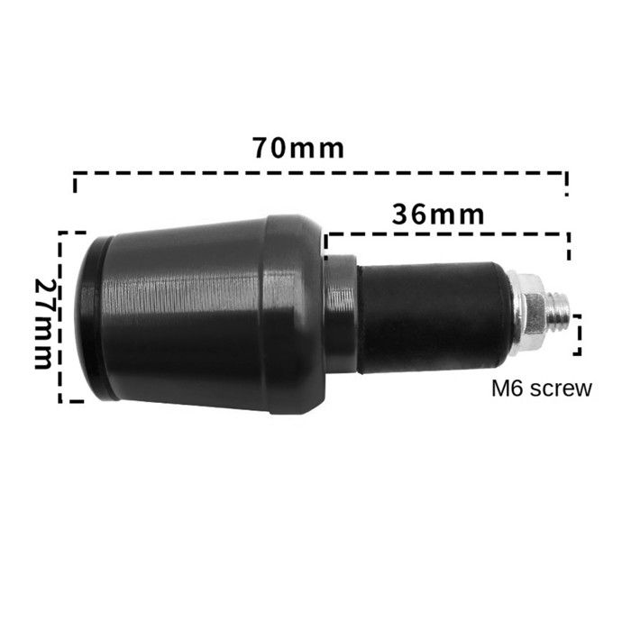 Embouts / masse de guidon Tourtecs LE5 pour moto guidon universel noir