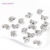 18K Gold Plated Malt-Shaped Double Hole Spacer Beads For Bracelet Making,Beads Separators,DIY Jewellery Making Accessories